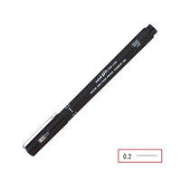 UNİ | Pin 200 Teknik Çizim Kalemi, 0.2 mm Uç, Siyah, Suya ve Solmaya Dayanıklı Pigment Mürekkep görseli