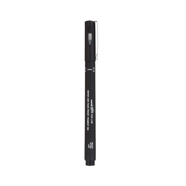 UNİ | Pin 200 Teknik Çizim Kalemi, 0.3 mm Uç, Siyah, Suya ve Solmaya Dayanıklı Pigment Mürekkep ana görseli