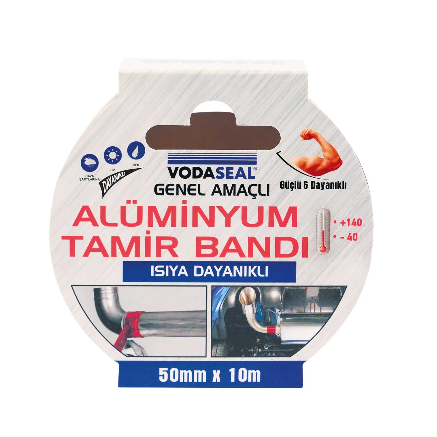 Vodabond | Isıya Dayanıklı Alüminyum Tamir Bandı, 50 mm, 10 m - Rodoplu Store