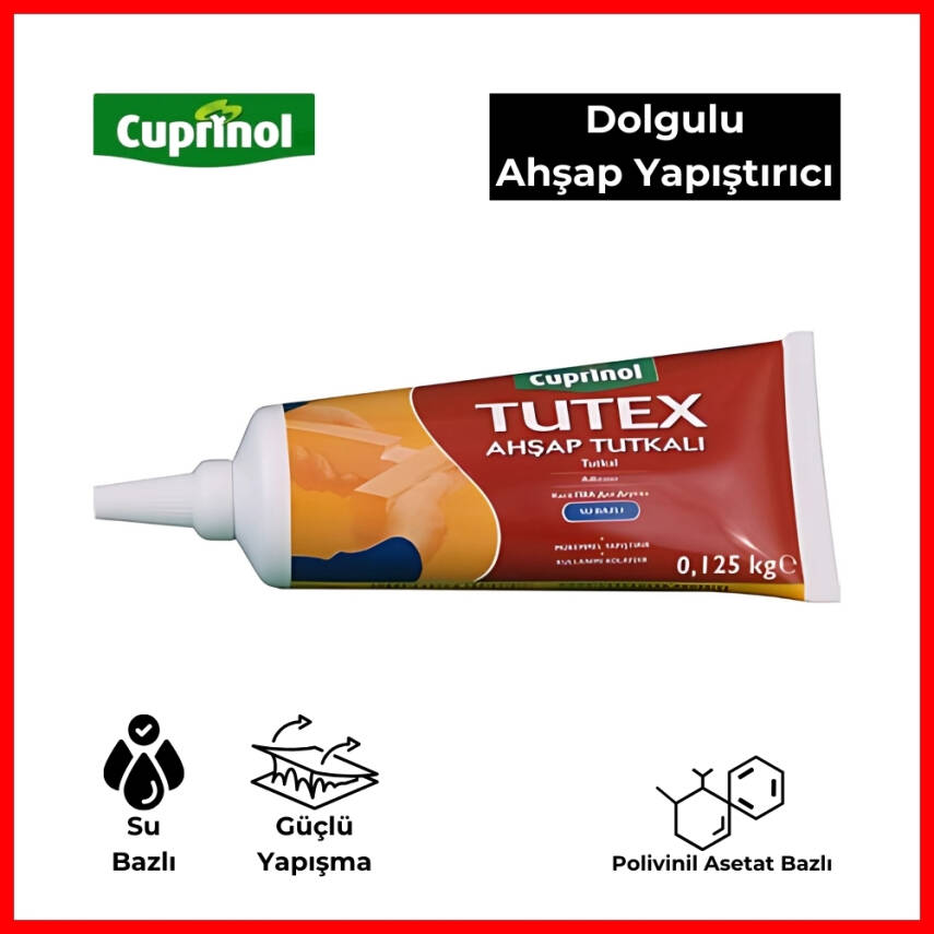 Cuprinol Tutex Ahşap Tutkalı, Su Bazlı Yapıştırıcı, 125 gram - 1