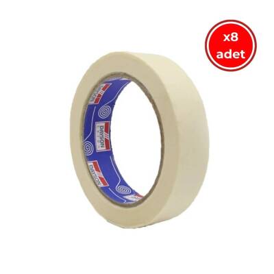 Dayson Extra Maskeleme Bandı, 8 Adet, 36 mm 35 m, Beyaz, İz Bırakmaz - Dayson Extra