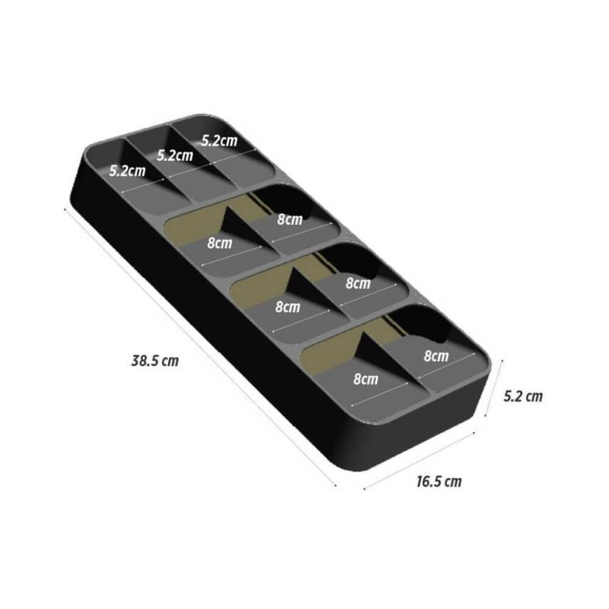 Decobella 9 Bölmeli Çekmece Kaşıklık, Rampalı, Yer Tasarruflu Tasarım - 3