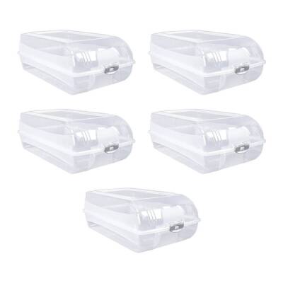 Decobella Ayakkabı Koruma Kutusu, 5 Adet, İstiflenebilir, Gri - 2