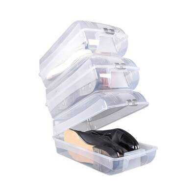 Decobella Ayakkabı Koruma Kutusu, İstiflenebilir, Koku Yapmaz, Gri - 2