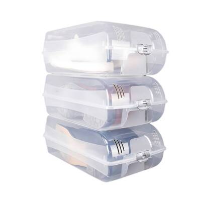 Decobella Ayakkabı Koruma Kutusu, İstiflenebilir, Koku Yapmaz, Gri - 3