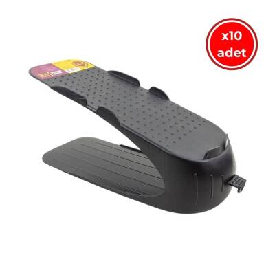 Decobella Ayakkabı Rampası, 10 Adet, Yer Tasarrufu ve Koruma, Antrasit - Decobella