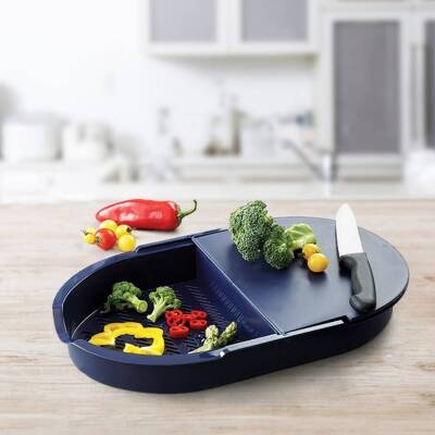 Decobella Çift Hazneli Kesme Tahtası, Pratik ve Fonksiyonel Tasarım - 3