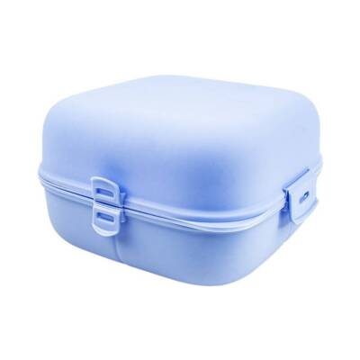 Decobella Çift Kapaklı Beslenme Kabı, Mavi, Sızdırmaz, Pratik Tasarım - Decobella