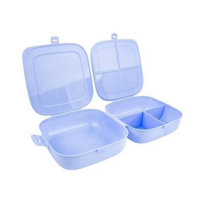 Decobella Çift Kapaklı Beslenme Kabı, Mavi, Sızdırmaz, Pratik Tasarım - 3