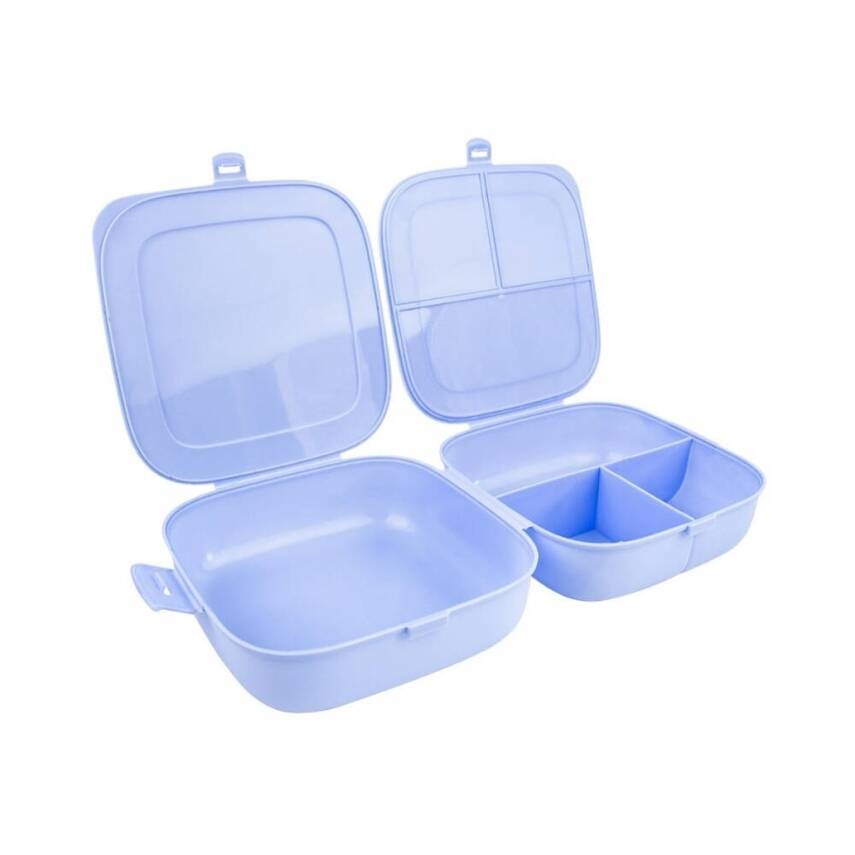 Decobella Çift Kapaklı Beslenme Kabı, Mavi, Sızdırmaz, Pratik Tasarım - 3