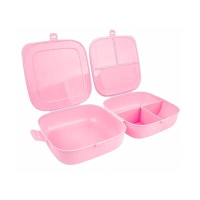 Decobella Çift Kapaklı Beslenme Kabı, Pembe, Sızdırmaz, Pratik Tasarım - 3