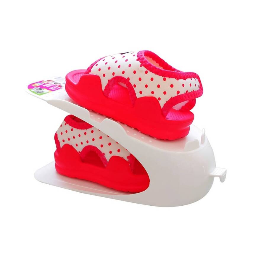 Decobella Çocuk Ayakkabı Rampası, Beyaz, Yer Tasarrufu, Koruma Sağlar - 1