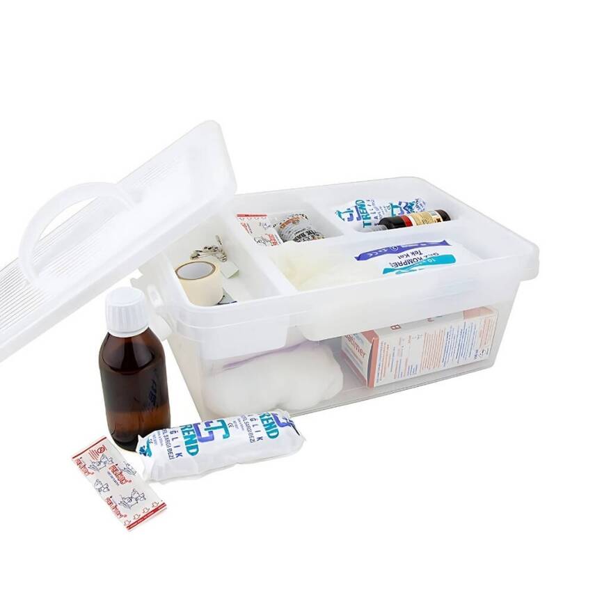 Decobella Çok Amaçlı Düzenleyici Kutu, Kilitli Kapak Organizer, Beyaz - 1