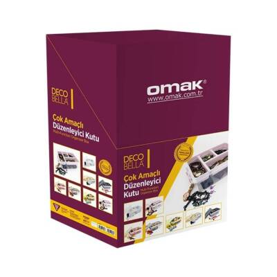 Decobella Çok Amaçlı Düzenleyici Kutu, Kilitli Kapak Organizer, Beyaz - 4