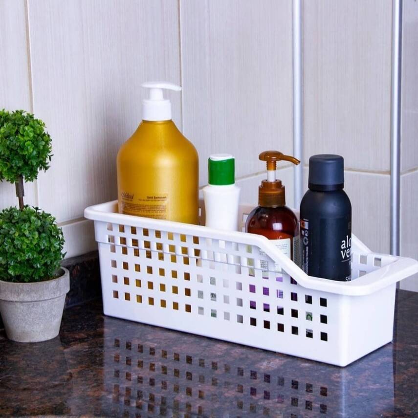 Decobella Çok Amaçlı Düzenleyici Sepet, 4 Adet, Beyaz, Dayanıklı - 4