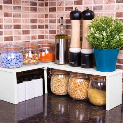 Decobella Çok Fonksiyonlu Düzenleyici Raf, Beyaz, Dönebilir Tasarım - 5