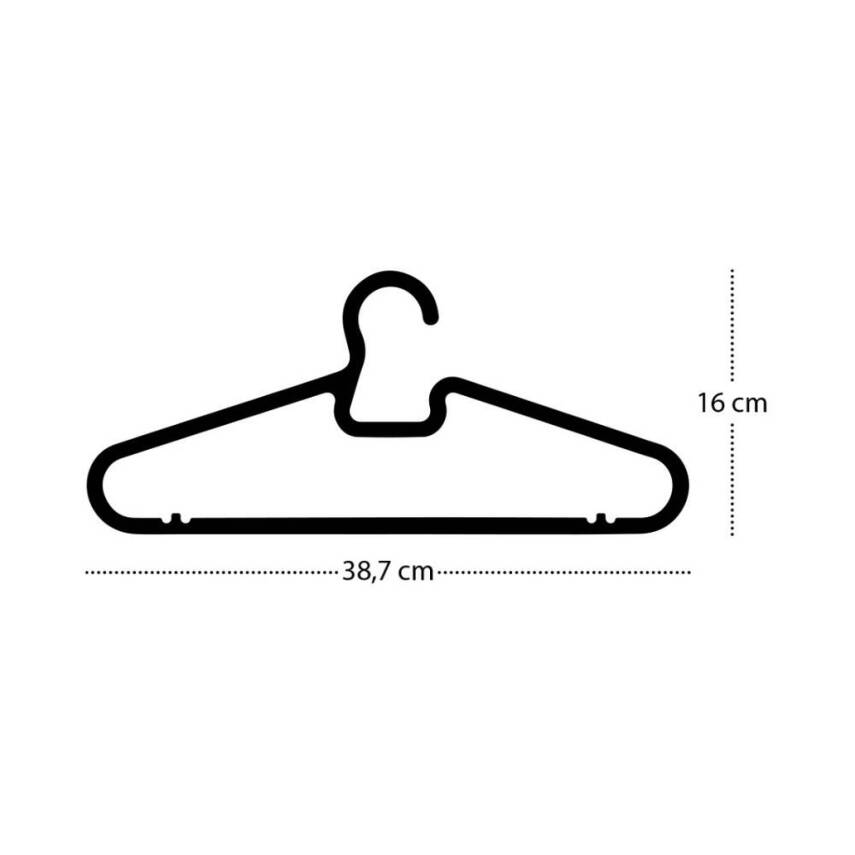 Decobella Eko Plastik Askı Seti, Siyah Renk, Dayanıklı, 10’lu Paket - 3