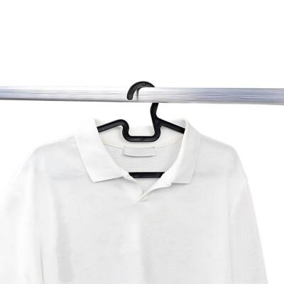 Decobella Eko Plastik Askı Seti, Siyah Renk, Dayanıklı, 10’lu Paket - 4