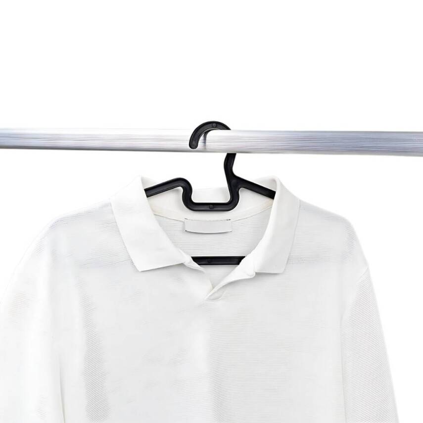 Decobella Eko Plastik Askı Seti, Siyah Renk, Dayanıklı, 10’lu Paket - 4