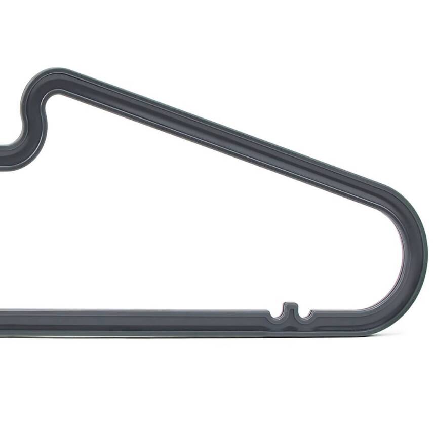 Decobella Eko Plastik Askı Seti, Siyah Renk, Dayanıklı, 10’lu Paket - 5