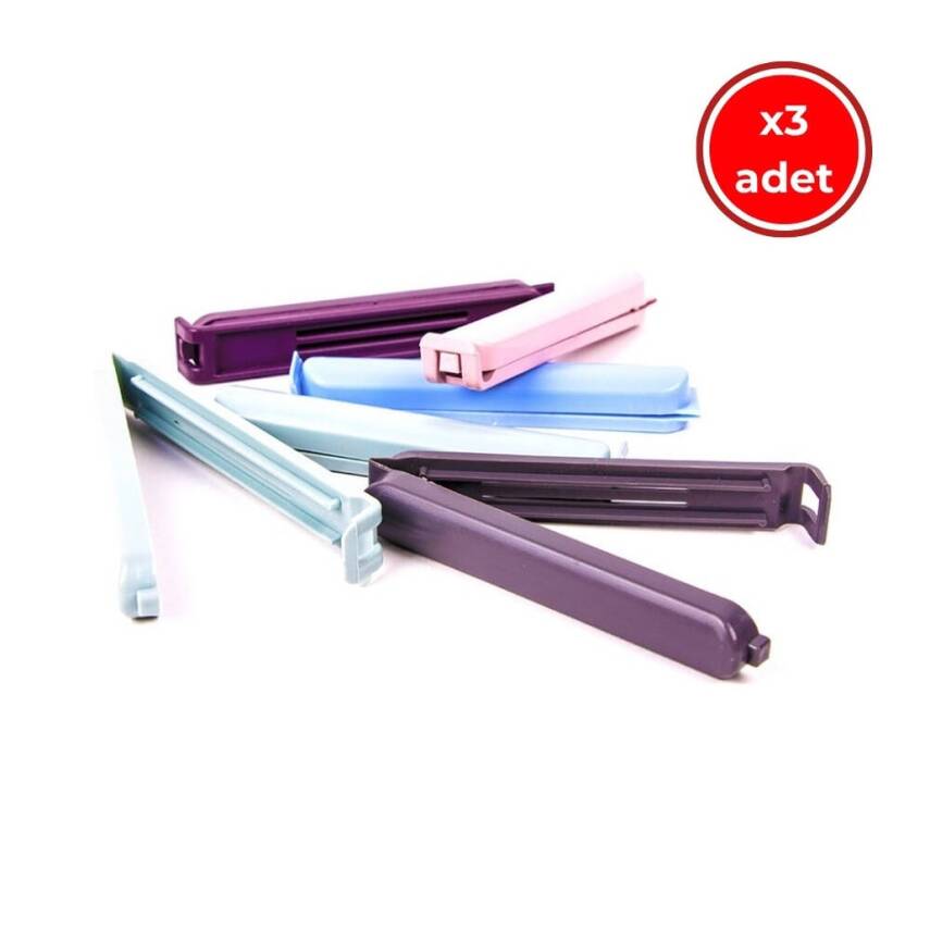 Decobella Geniş Poşet Kıskacı, 4’lü, 3 Adet, Pratik ve Sızdırmaz - 1