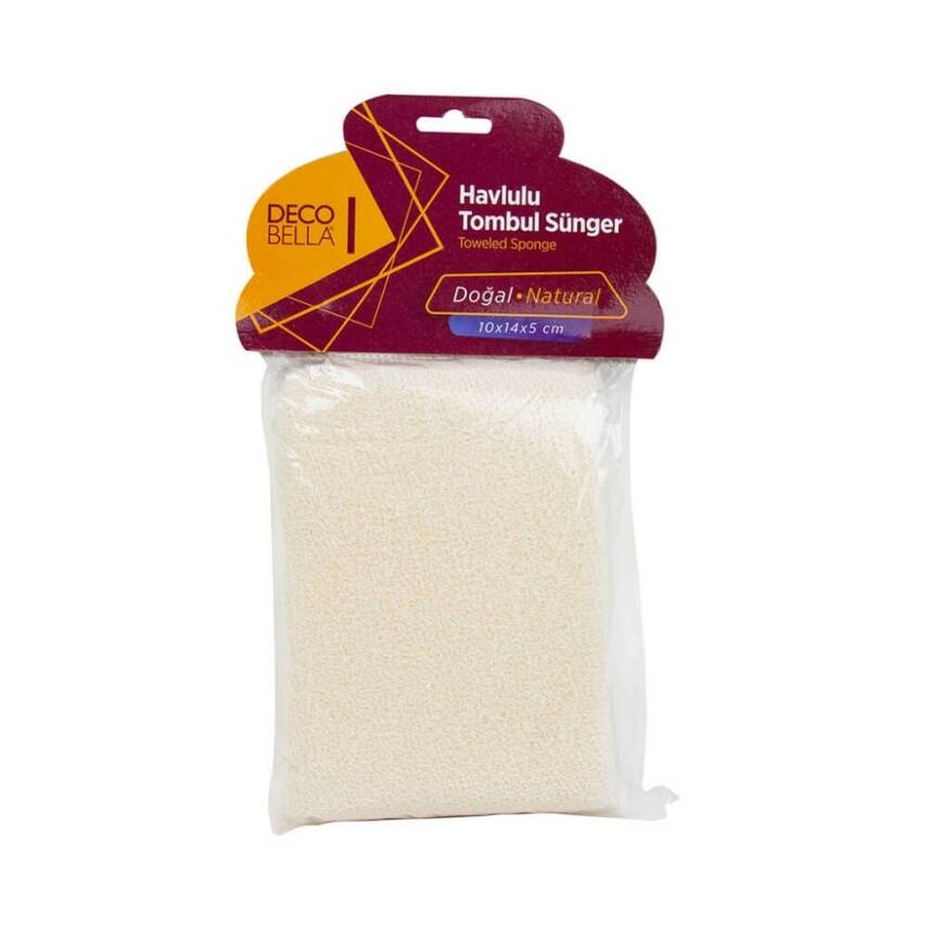 Decobella Havlulu Tombul Sünger, Yumuşak ve Pratik Temizlik Ürünü - 1