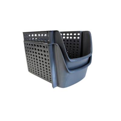 Decobella İstiflenebilir Geniş Düzenleyici Sepet, Siyah, Şık Tasarım - Decobella