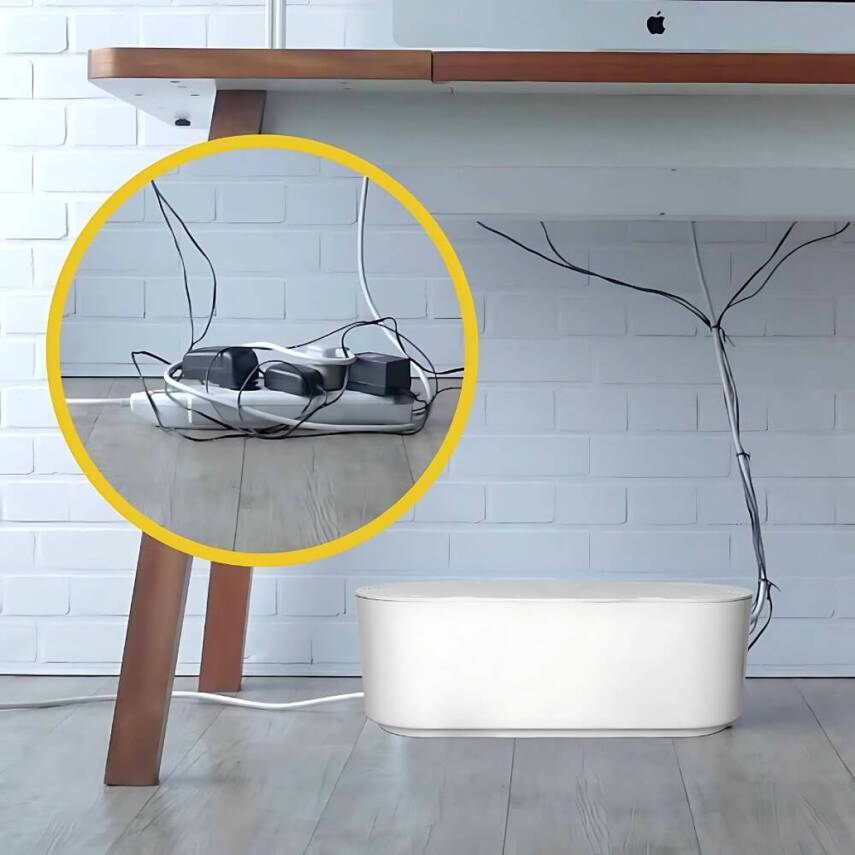 Decobella Kablo Düzenleyici Kutu, Pratik ve Şık Tasarımlı, Dayanıklı - 4