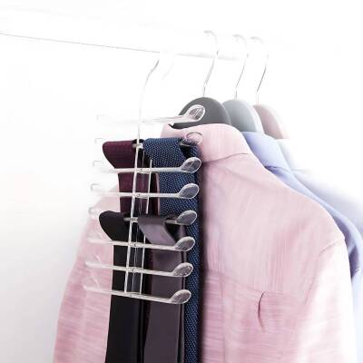 Decobella Kravat Askısı, Şeffaf, 16 Gözlü, Düzenli ve Pratik Saklama - 2