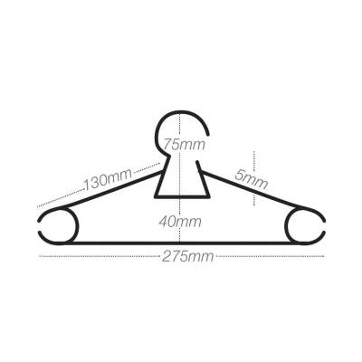 Decobella Plastik Çocuk Elbise Askısı, Beyaz, Hafif, Dayanıklı, 6’lı - 2