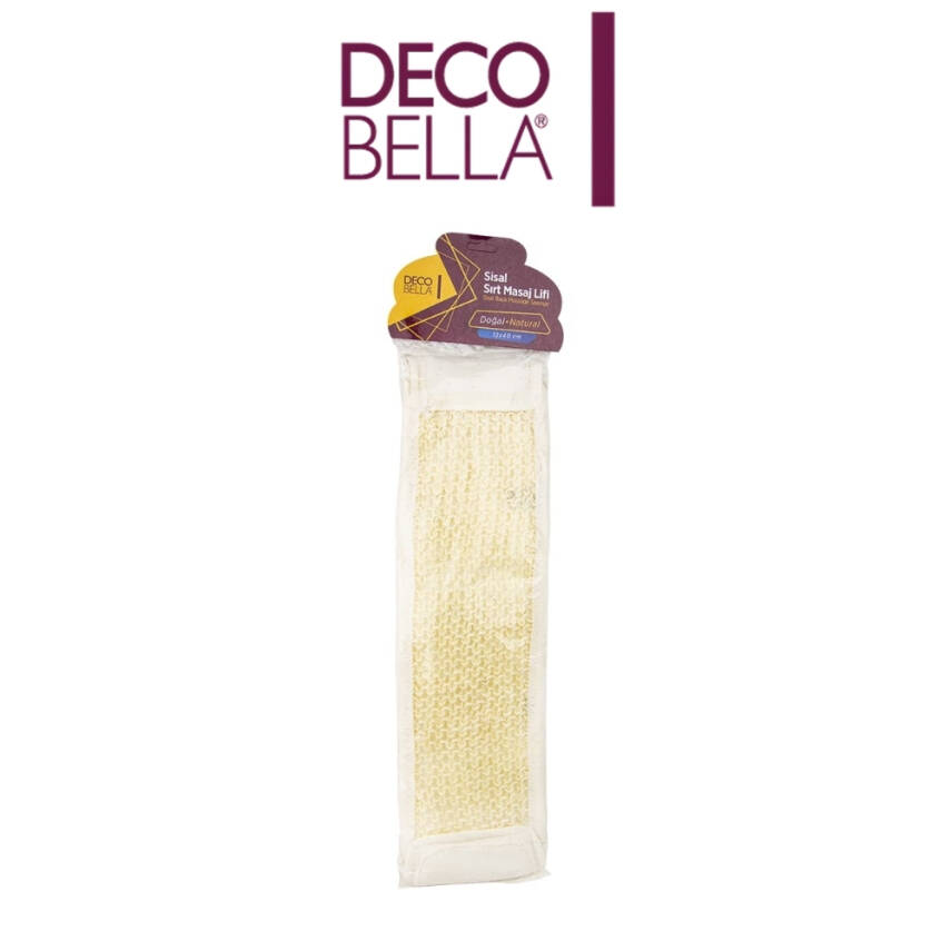 Decobella Sisal Organik Sırt Masaj Lifi, Doğal ve Derinlemesine Temiz - 2