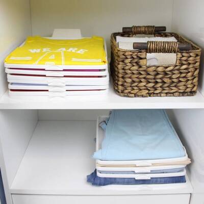 Decobella T-Shirt Düzenleyici, 24 Adet, Beyaz, Kırışıklık Önleyici - 5