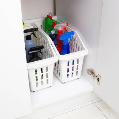 Decobella Tekerlekli Düzenleyici Sepet, 13 L, Pratik ve Taşınabilir - 6