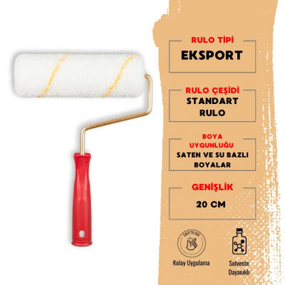 Dekor Eksport Boya Rulosu, İç Cephe İçin, 20 cm, Standart ve Dayanıklı - Dekor