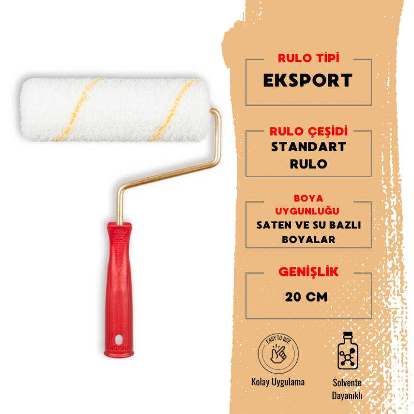 Dekor Eksport Boya Rulosu, İç Cephe İçin, 20 cm, Standart ve Dayanıklı - 1
