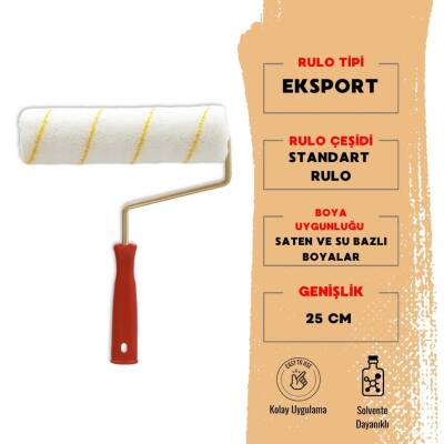 Dekor Eksport Boya Rulosu, İç Cephe İçin, 25 cm, Standart ve Dayanıklı - Dekor