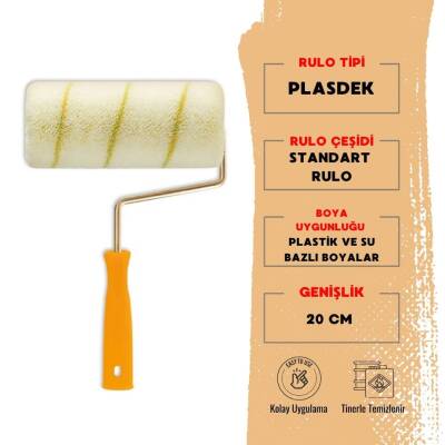 Dekor Plasdek Boya Rulosu, 20 cm, Dayanıklı ve Kolay Uygulama - Dekor