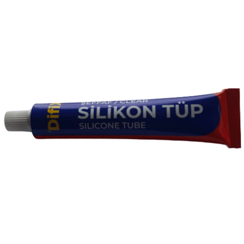 Difix Silikon Tüp, 50 gr, Şeffaf Suya ve Isıya Dayanıklı, Çok Amaçlı - 3