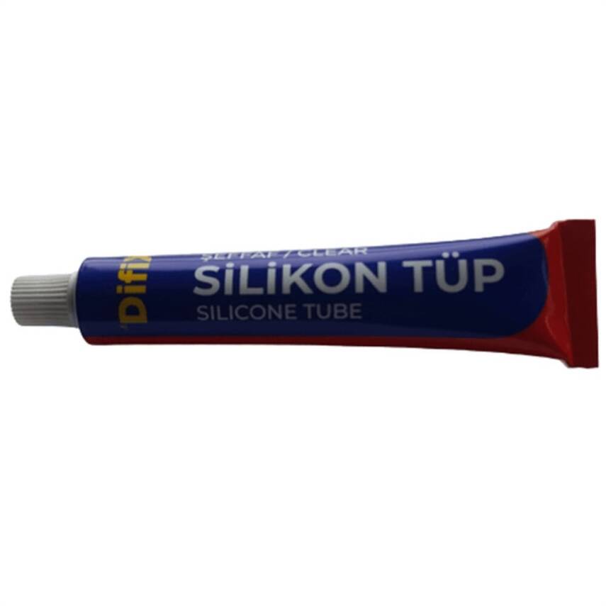 Difix Silikon Tüp, 50 gr, Şeffaf Suya ve Isıya Dayanıklı, Çok Amaçlı - 3