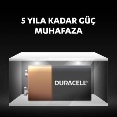 Duracell | 9V Alkalin Pil, Tekli Paket, Uzun Ömürlü ve Dayanıklı Güç - 6