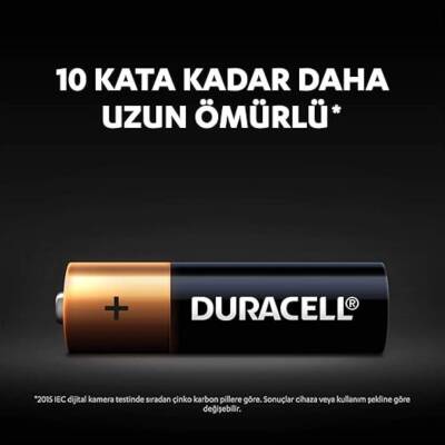 Duracell AA Alkalin Kalem Pil, 2'li, Uzun Ömürlü ve Dayanıklı Güç - 4