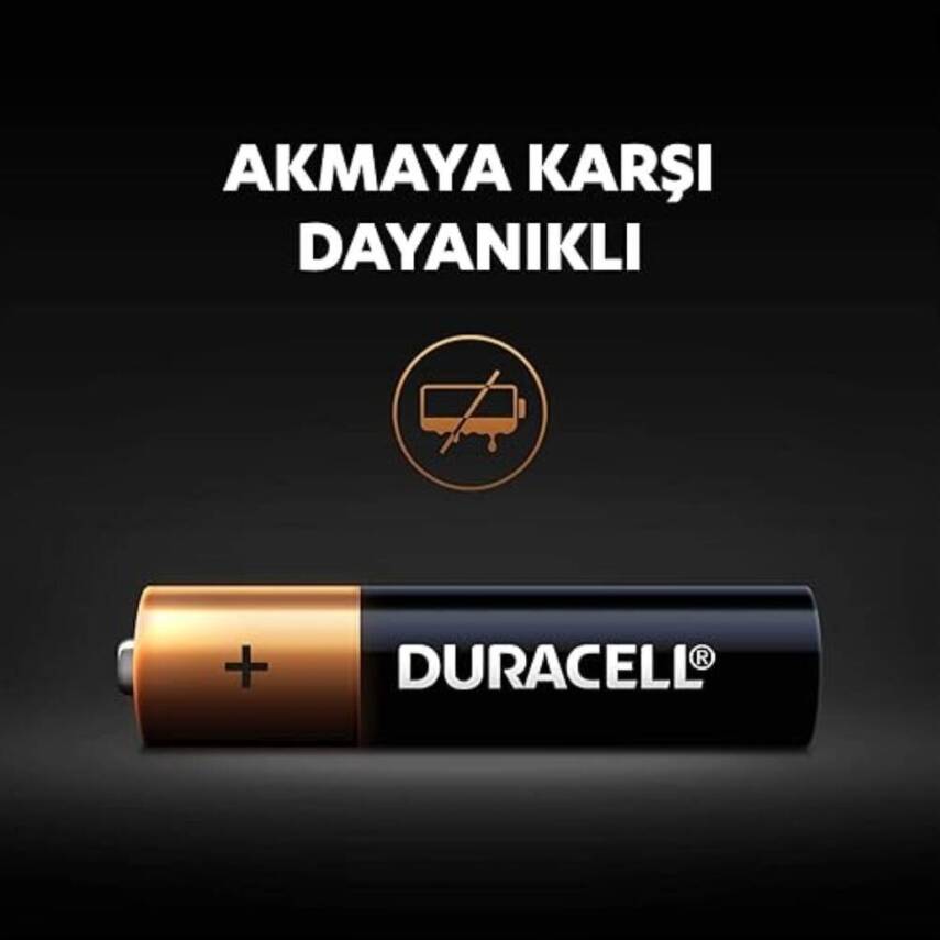 Duracell AA Alkalin Kalem Pil, 6'lı, Uzun Ömürlü ve Dayanıklı Güç - 6