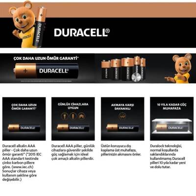 Duracell AA Alkalin Kalem Pil, 6'lı, Uzun Ömürlü ve Dayanıklı Güç - 9