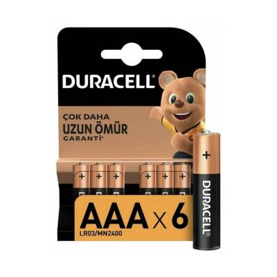 Duracell AAA İnce Alkalin Kalem Pil, 6'lı, Uzun Ömürlü ve Dayanıklı - 2
