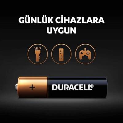Duracell AAA İnce Alkalin Kalem Pil, 6'lı, Uzun Ömürlü ve Dayanıklı - 6