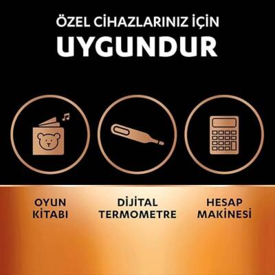 Duracell LR44 Alkalin Düğme Pil, 1.5V, 4'lü Paket, Uzun Ömürlü - 3