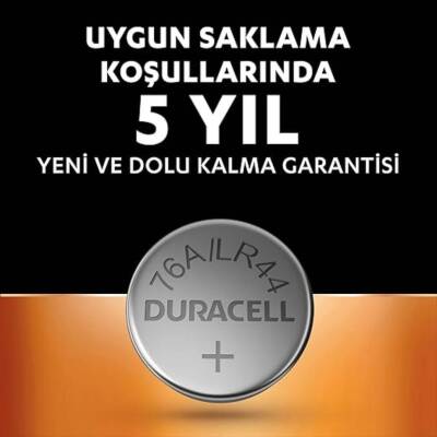 Duracell LR44 Alkalin Düğme Pil, 1.5V, 4'lü Paket, Uzun Ömürlü - 4