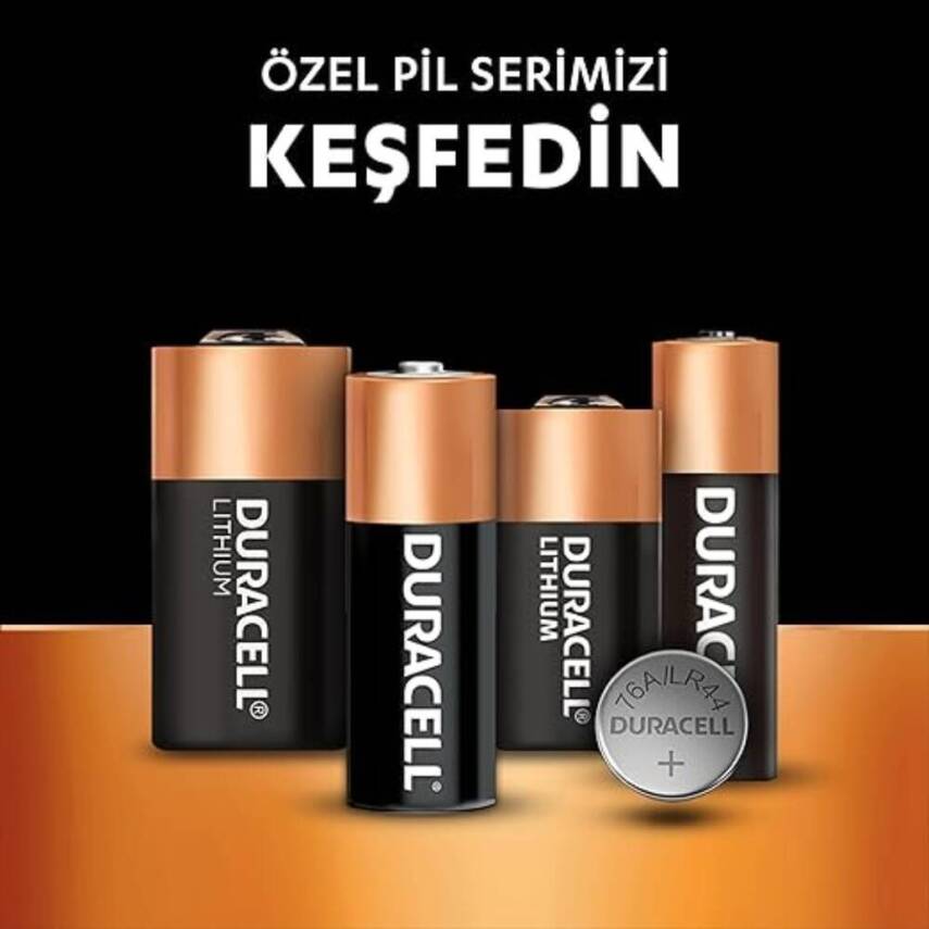 Duracell LR44 Alkalin Düğme Pil, 1.5V, 4'lü Paket, Uzun Ömürlü - 6