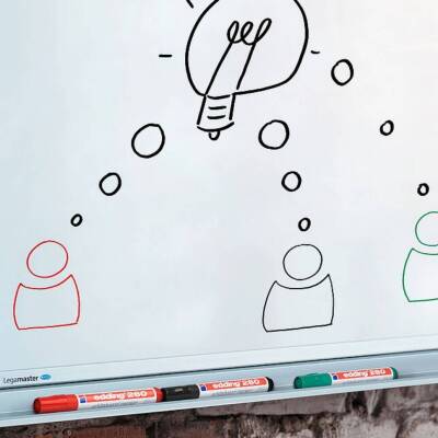 Edding E-260 Beyaz Tahta Kalemi , 1.5-3 mm, Yuvarlak Uçlu, Mavi - 4