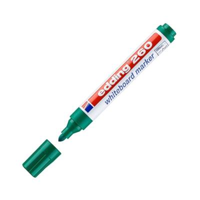 Edding E-260 Beyaz Tahta Kalemi, 1.5-3 mm, Yuvarlak Uçlu, Yeşil - Edding